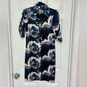 Express Silk Blend Shirtdress Size Small
